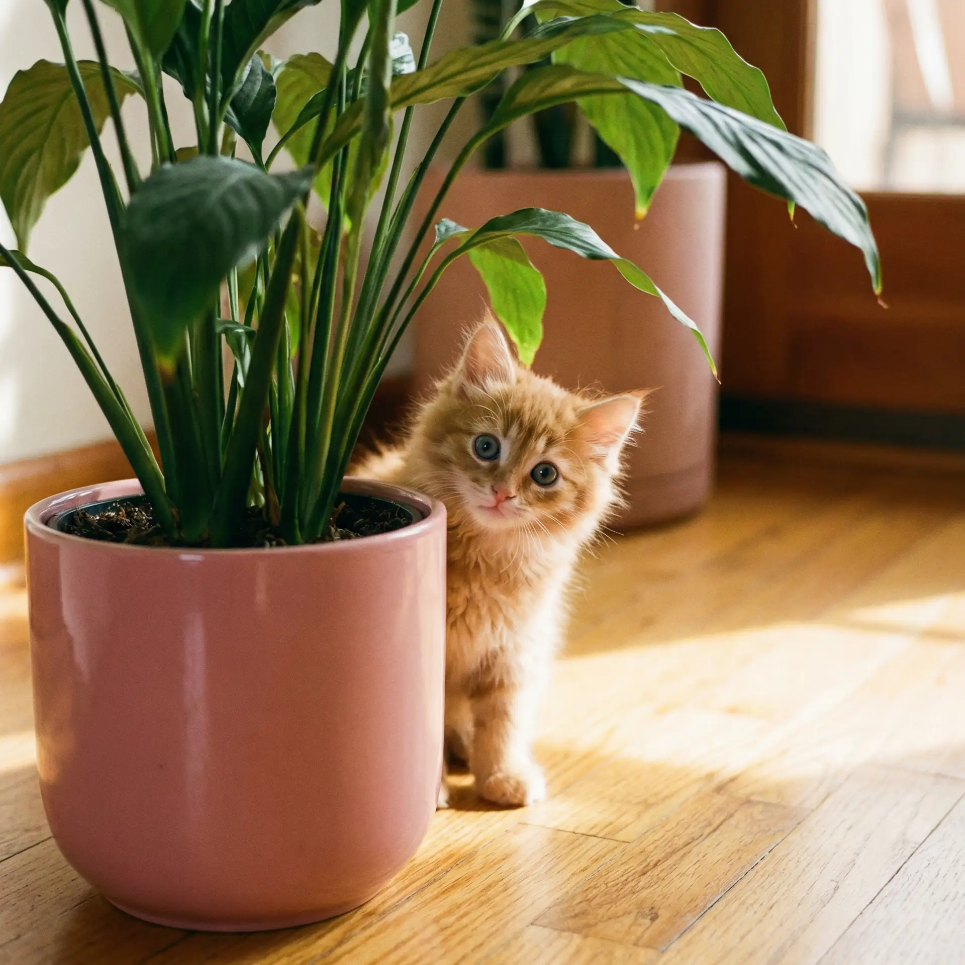 小猫从花盆后探头 - 3d豪情1